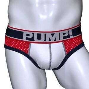 PUMP! Mesh Briefs Red/White/Blue Size XL (32-34) H389 NWT‎